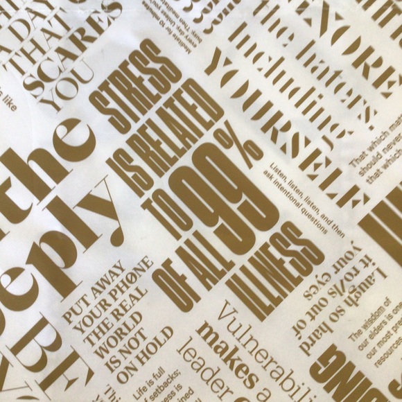 LULULEMON LARGE MANIFESTO PRINT REUSABLE TOTE BAG - Picture 13 of 13